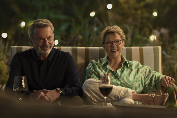 Sam Neill and Annette Bening as Stan and Joy Delaney.
