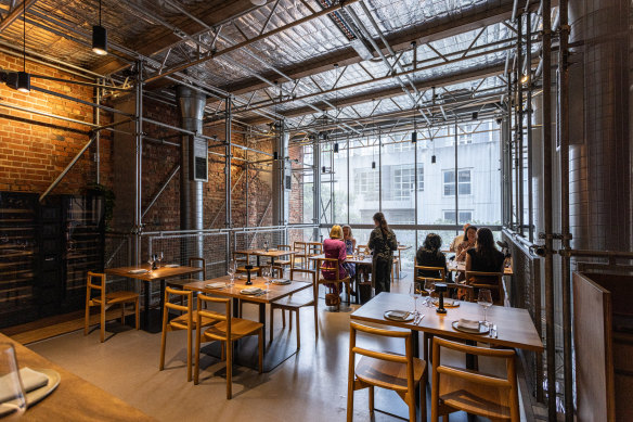 The upstairs dining area.