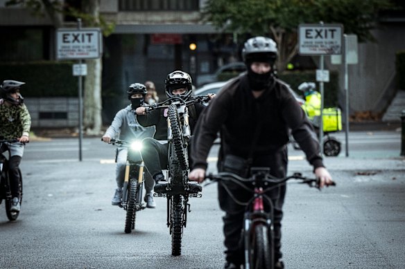 Wheelies are a common sight at ride- outs.