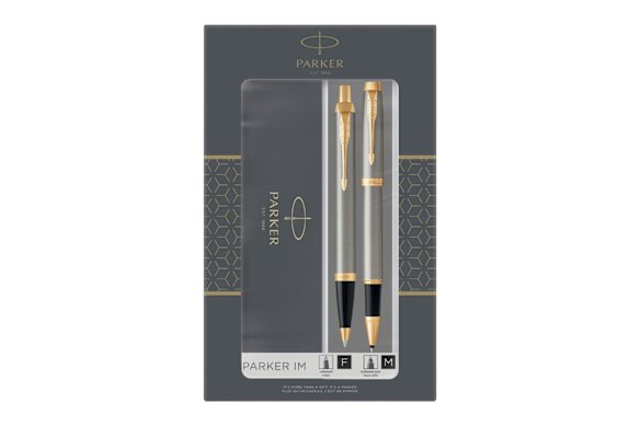Ballpoint and rollerball pen twin set, $98.