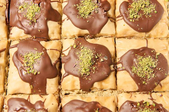 Pistachio baklava.