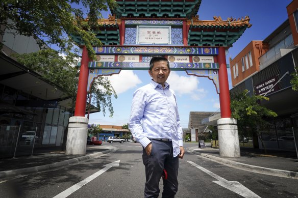 Daniel Cheng, president of the Springvale Asian Business Association, is preparing for the Lunar New Year Festival on Sunday. 