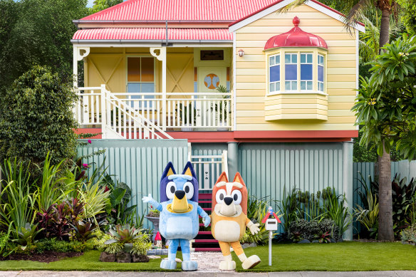 A Brisbane house has been transformed into the Heeler family home from beloved children’s show Bluey.