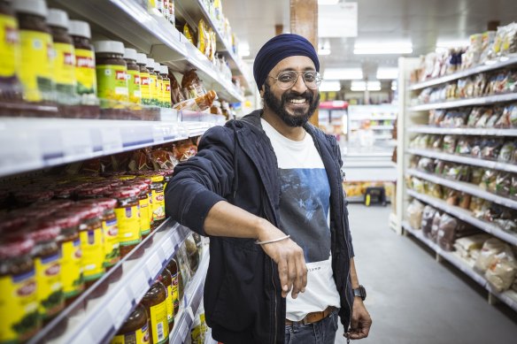 Upinder Singh, Melton resident and manager of the MGS Indian Wholesale supermarket. 
