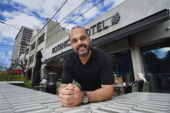 Rabih Yanni, owner and publican at the Botanical Hotel.