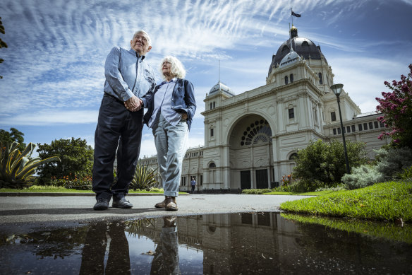 Stan Capp and Pam Lyons are concerned about development around the Royal Exhibition Building. 