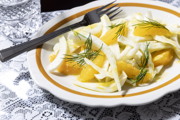 Fennel and orange salad.