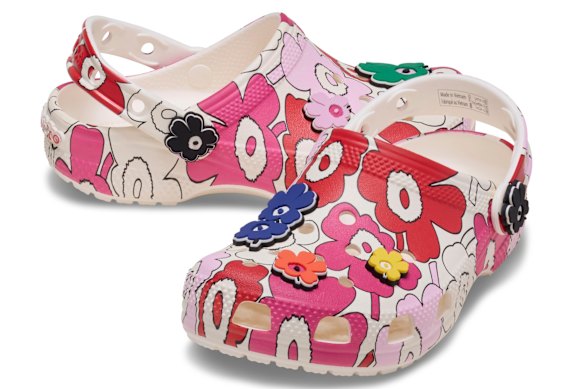The Marimekko x Crocs Classic Clog features a blossoming Unikko floral print created by Maija Isola in 1964.  