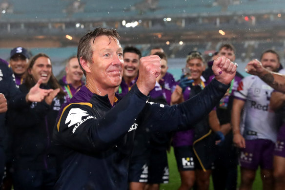 Craig Bellamy after another grand final win.