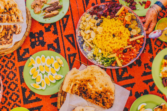 Food, and an abundance of it, is at the heart of hospitality here.