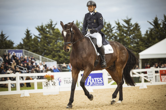 Shane Rose at the Melbourne international three-day event in Werribee on Saturday.