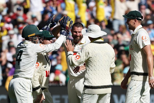 Michael Neser has taken four wickets, including England skipper Ben Stokes.