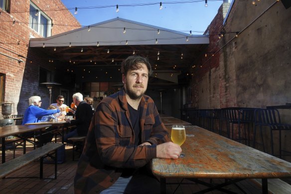 Nic Sandery closed his parklets at Molly Rose Brewery after locals complained about the noise. He’s keen on bringing them back in a reduced capacity.