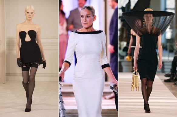 And Just Like That...Carrie has a new wardrobe thanks to the haute couture, spring/summer 2022 season in Paris with looks from Valentino and Schiaparelli.