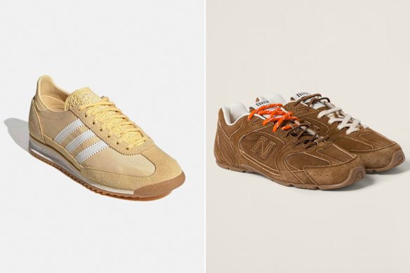 Adidas SL 72 OG; New Balance X Miu Miu 530 SL.