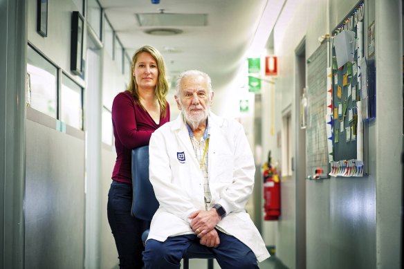 Toxicology lab manager Linda Glowacki and senior scientist Alex Kotsos.