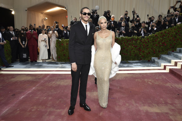 Kim Kardashian and Pete Davidson at the Met Gala in May.