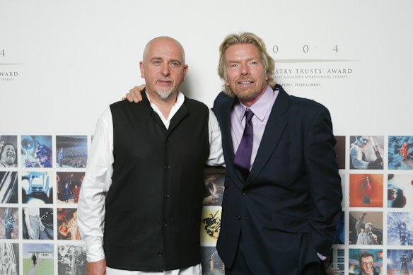 Richard Branson (right) and musician Peter Gabriel proposed the idea of the Elders to Nelson Mandela in 2001.