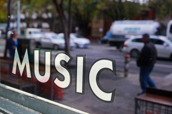 Music is at the very heart of St Kilda. The window of the Prince of Wales Hotel on Fitzroy Street.