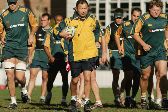 Eddie Jones at Coogee Oval in 2004 during his spell as Wallabies coach.