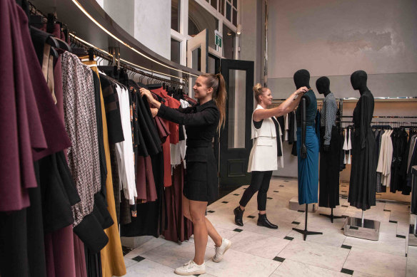 Clothing sales are up as COVID restrictions ease, but customers are shunning traditional office attire for more casual workwear.