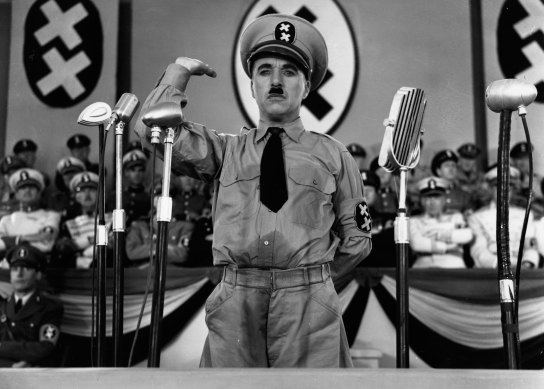 Charlie Chaplin mocked Hitler in his film The Great Dictator and made him a target for those pursuing a policy of ‘isolationism’.