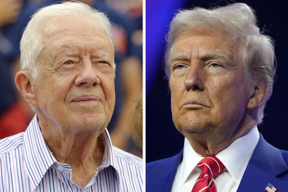 The late Jimmy Carter and president-elect Donald Trump.