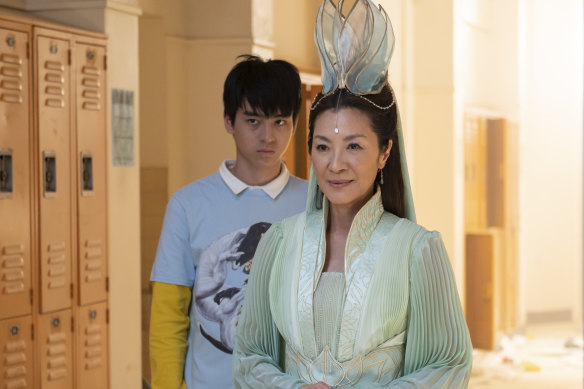 Jim Liu and Michelle Yeoh in American Born Chinese.