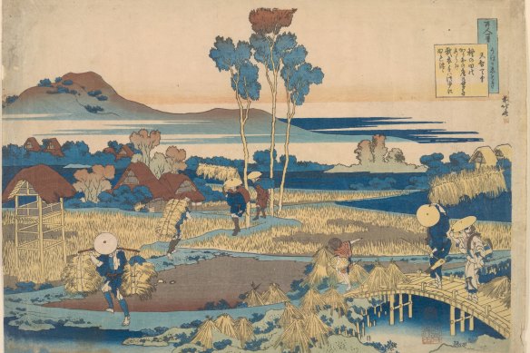Katsushika Hokusai’s <i>Poem by Tenchi Tenno</i> from the series <i>One Hundred Poems</i>, 1840.
