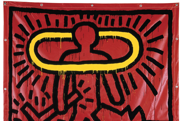 Detail from Keith Haring's Untitled (1982).