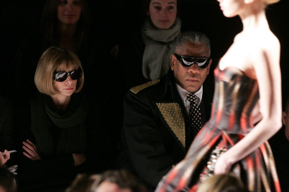 In happier times: Vogue editor-in-chief Anna Wintour and Andre Leon Tally in 2007.