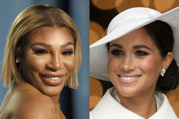 Serena Williams appeared on Meghan, Duchess of Sussex’s new podcast.