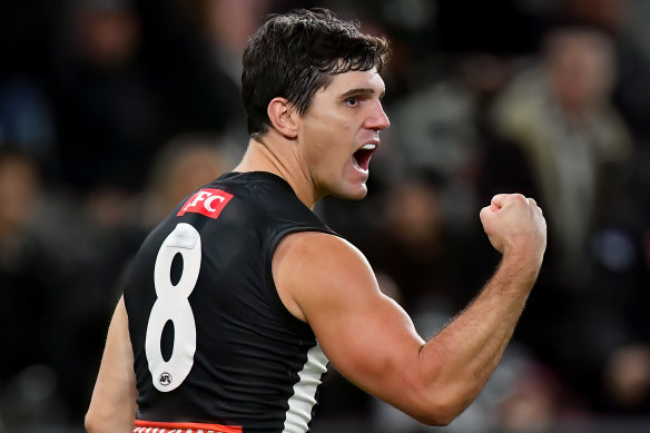 Lachie Schultz has battled this season after crossing from the Dockers to Collingwood.