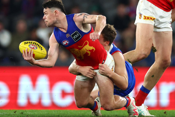 Lions star Lachie Neale learned to break tags in his early days at Fremantle.
