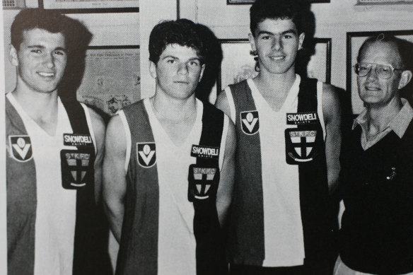 Robert Harvey (second from left) in 1988.