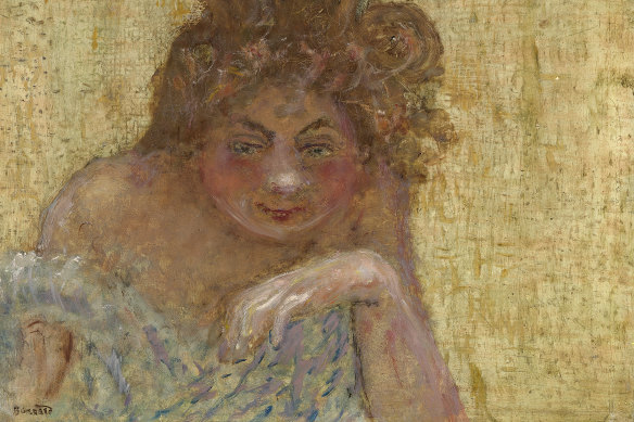 Pierre Bonnard,  Marthe with absinthe (Marthe à l’absinthe) 1894 (detail).