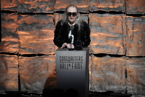 Jim Steinman, pictured in 2012 at his induction to the Songwriters Hall of Fame. He died in 2021, aged 73.