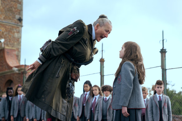 Emma Thompson and Alisha Weir in Roald Dahl’s Matilda: The Musical.