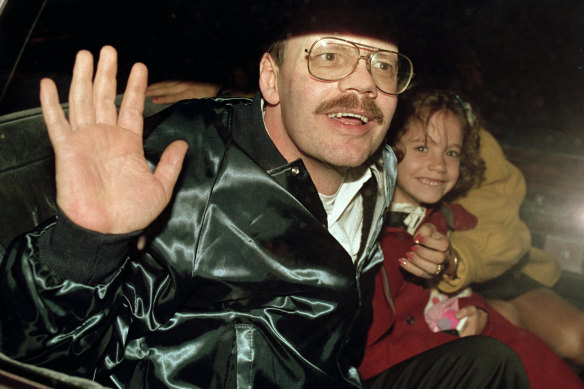 Terry Anderson, who was the longest-held American hostage in Lebanon, with his daughter Sulome in Damascus following his release in 1991.
