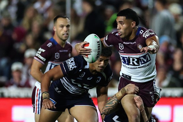 Manly centre Tolu Koula.
