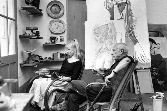 Sylvette, 19, with Picasso. 
