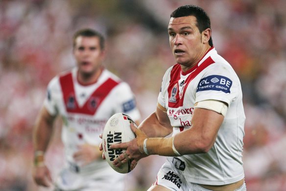 Jason Ryles during his playing days for the Dragons.