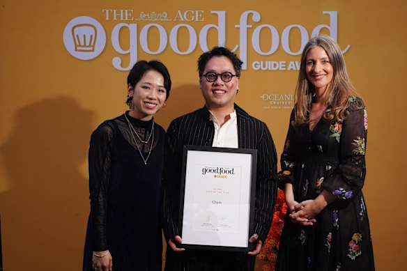 Tony Nguyen and Christa Chan-Nguyen of T2 Tea Cafe of the Year, Cham.