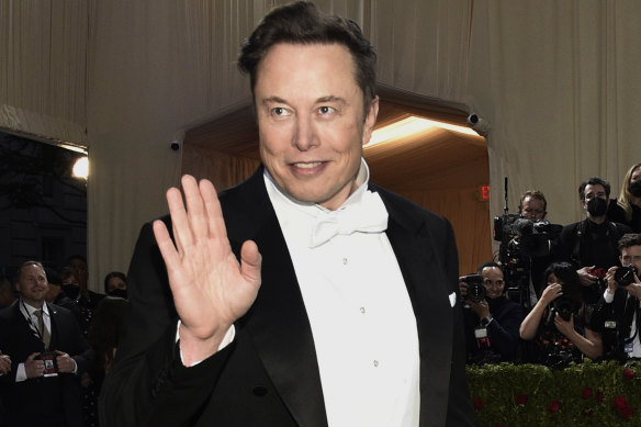 Elon Musk attends The Metropolitan Museum of Art’s Costume Institute benefit gala in New York, May 2022.