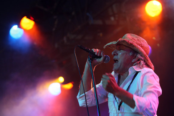 Ron Peno of the band Died Pretty performs on stage during the Big Day Out 2009 in the Gold Coast Parklands, 2009. 