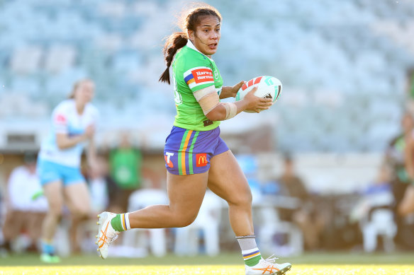 Raiders NRLW captain Simaima Taufa.