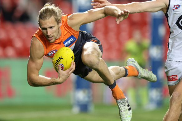 Nick Haynes was the best player on the ground in the Giants' comeback win over Carlton.