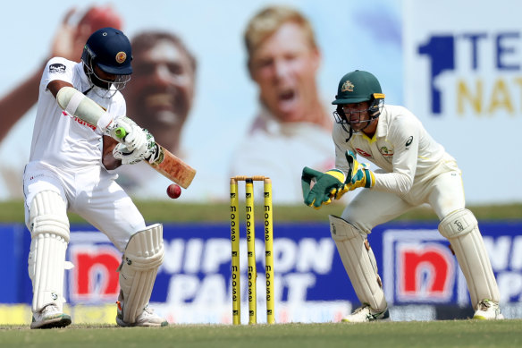 Dimuth Karunaratne led the way for Sri Lanka.