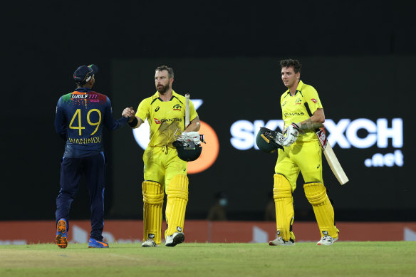 Matthew Wade and Jhye Richardson clinched Australia’s Twenty20 series win in Sri Lanka on Thursday morning.