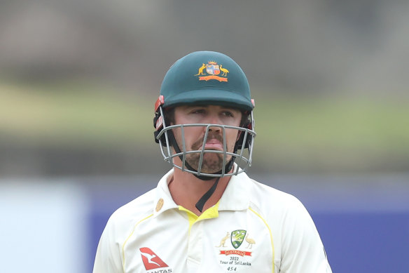 Travis Head struggled in Sri Lanka in 2022.